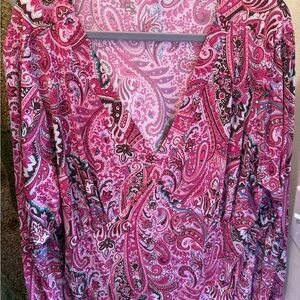 Paisley Pink Long Sleeve Top